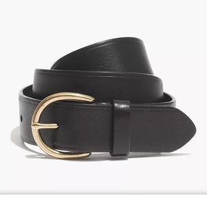Madewell black leather belt
